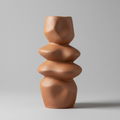 Sculptural Terracotta Stacked Vase