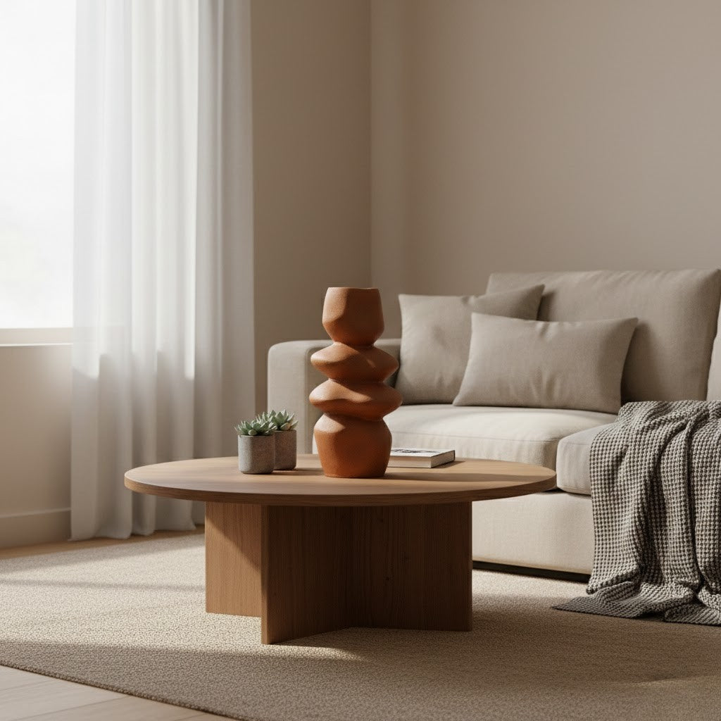 Sculptural Terracotta Stacked Vase